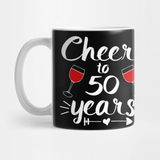 Cheers to 50 years Anniversary Gifts For Couple, Women and Men Mug